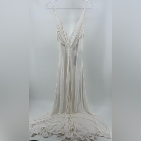 NWT Emilio Pucci White Knot Detail Sexy Wedding Dress Runway Gown US 10 IT 44 - Picture 5 of 16